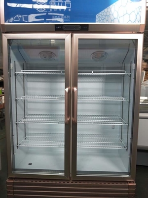 Double door refrigerator Gold series glass door