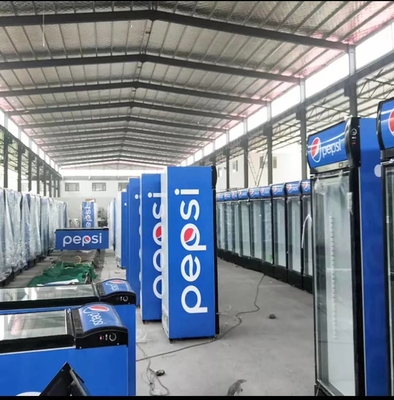glass display cabinet door gold series vertical refrigerated preservation beverage cabinet