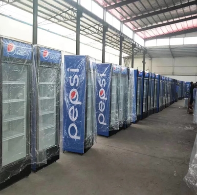 glass display cabinet door gold series vertical refrigerated preservation beverage cabinet