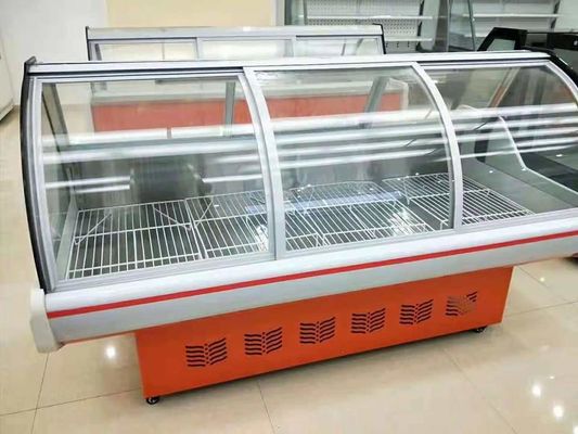 Sliding Door Deli Display Freezer 1.5m 2m 2.5m Stainless Steel Meat
