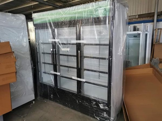 Three Door Vertical Glass Door Display Freezer 1138L
