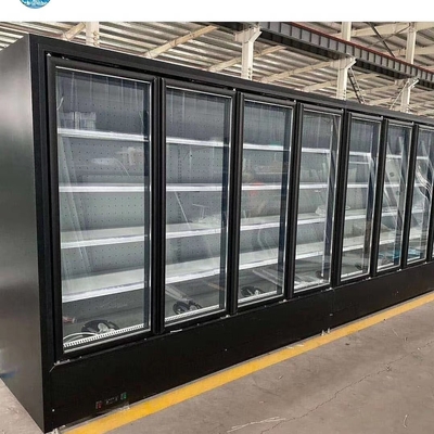 Supermarket Air Curtain Cabinet R404A R134A Continuous Row