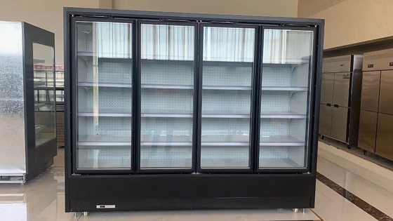 Supermarket Air Curtain Cabinet R404A R134A Continuous Row