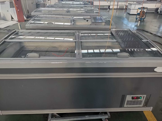 Straight - cooling automatic frost refrigerating frozen preservation horizontal island cabinet