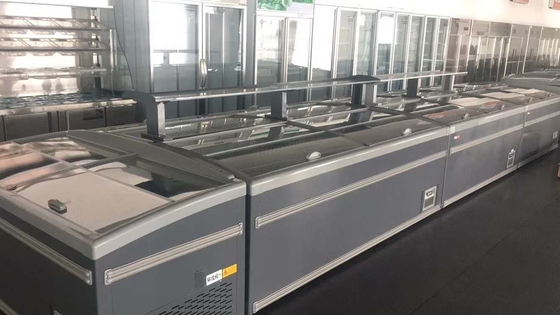 Straight - cooling automatic frost refrigerating frozen preservation horizontal island cabinet