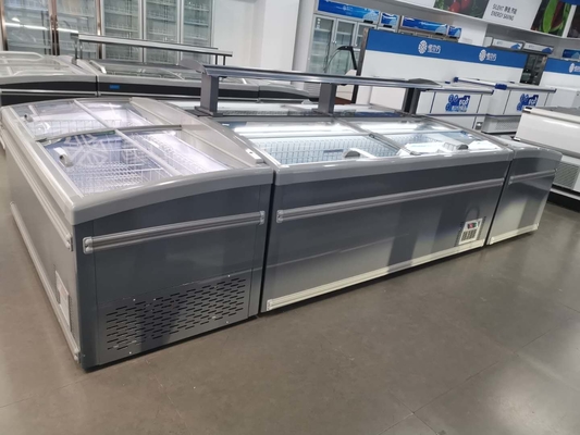 Straight - cooling automatic frost refrigerating frozen preservation horizontal island cabinet