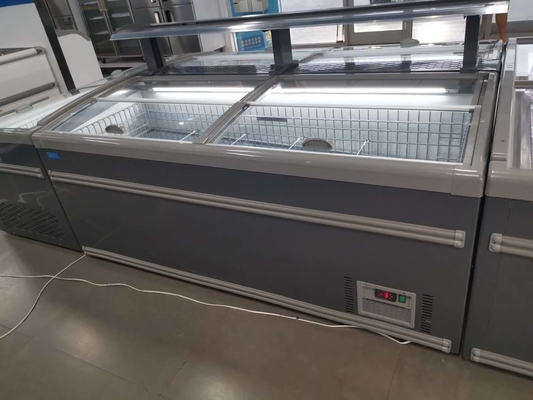 Straight - cooling automatic frost refrigerating frozen preservation horizontal island cabinet