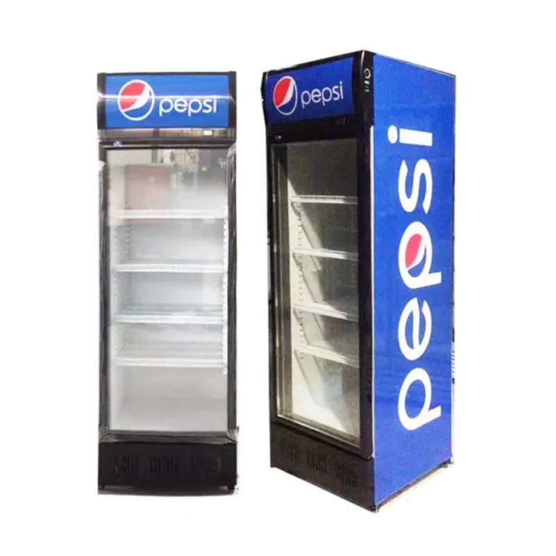 glass display cabinet door gold series vertical refrigerated preservation beverage cabinet