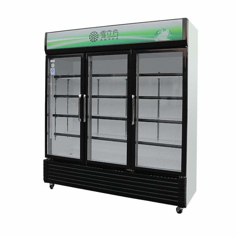 Three Door Vertical Glass Door Display Freezer 1138L